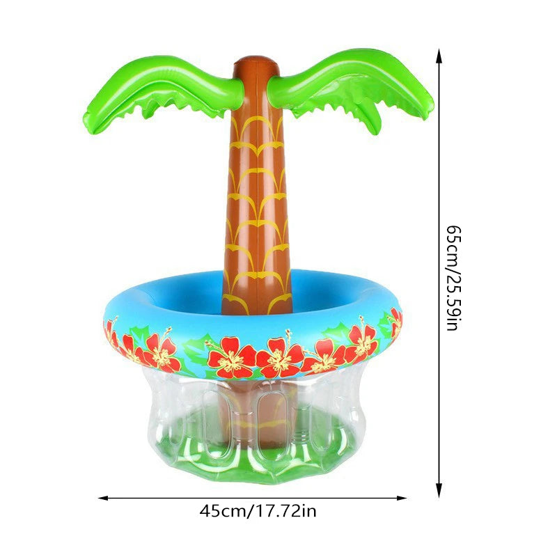 Make a splash this summer with a playful inflatable coconut tree that keeps drinks afloat while you soak up the sun.
