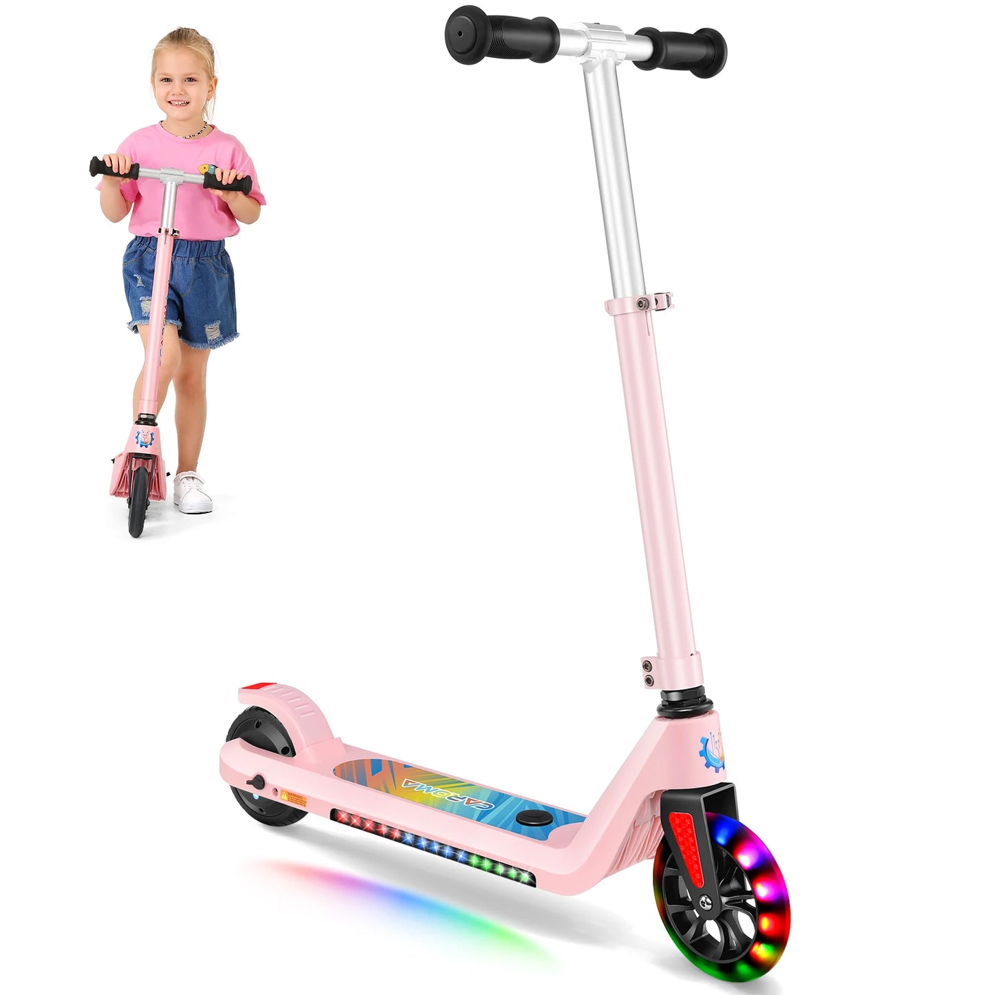 Your child will conquer playground routes and neighborhood sidewalks with confidence, color, and safety, as CAROMA gives you a dependable kid-friendly scooter built to grow with them.