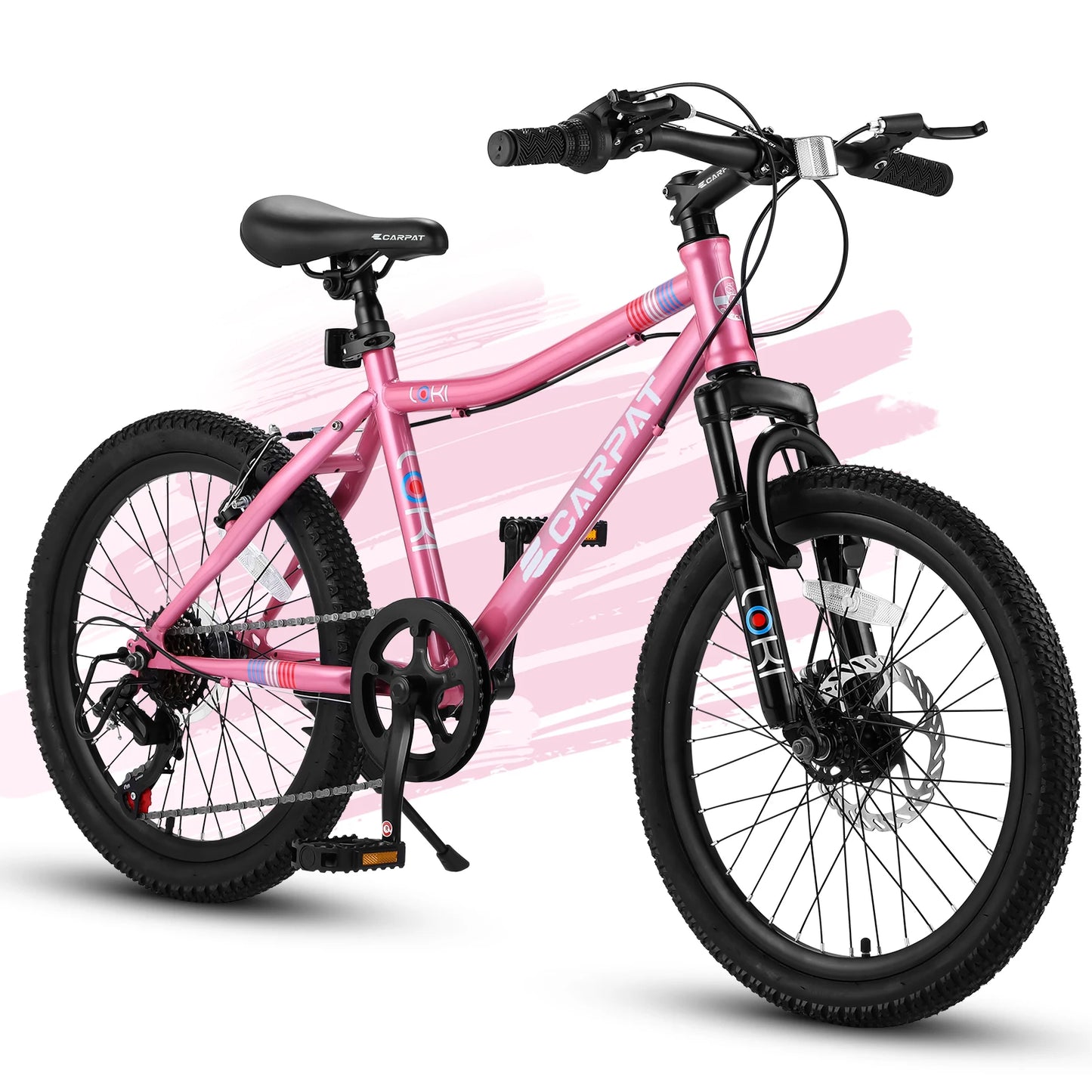 Equip your child for exciting outdoor adventures with the Ecarpat 20 Inch Kids Mountain Bike, built for safety, control, and growing confidence.