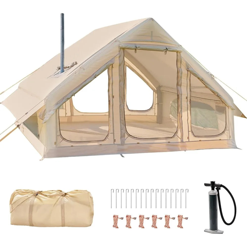 Set up camp faster than ever with this inflatable tent that pops into place in minutes.