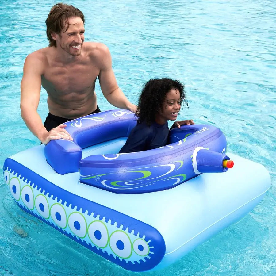 Inflatable Tank Pool Floats For Kids With Water Gun Battle Toy