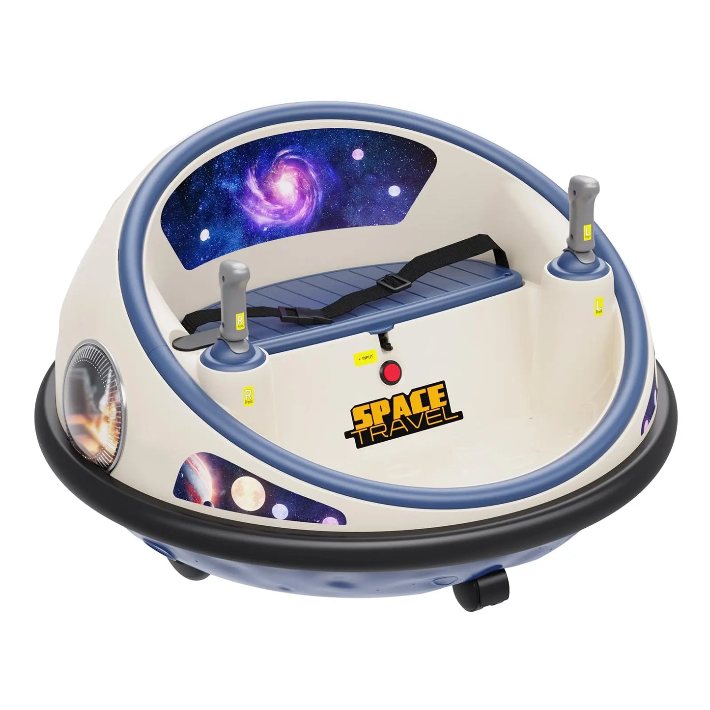 Spin into endless fun with this versatile 360 degree spinning kids electric bumper car that delivers safe, exhilarating play for indoors or outdoors, featuring easy to use controls for you, bright LED lights, and fuss free charging for hours of smiles.