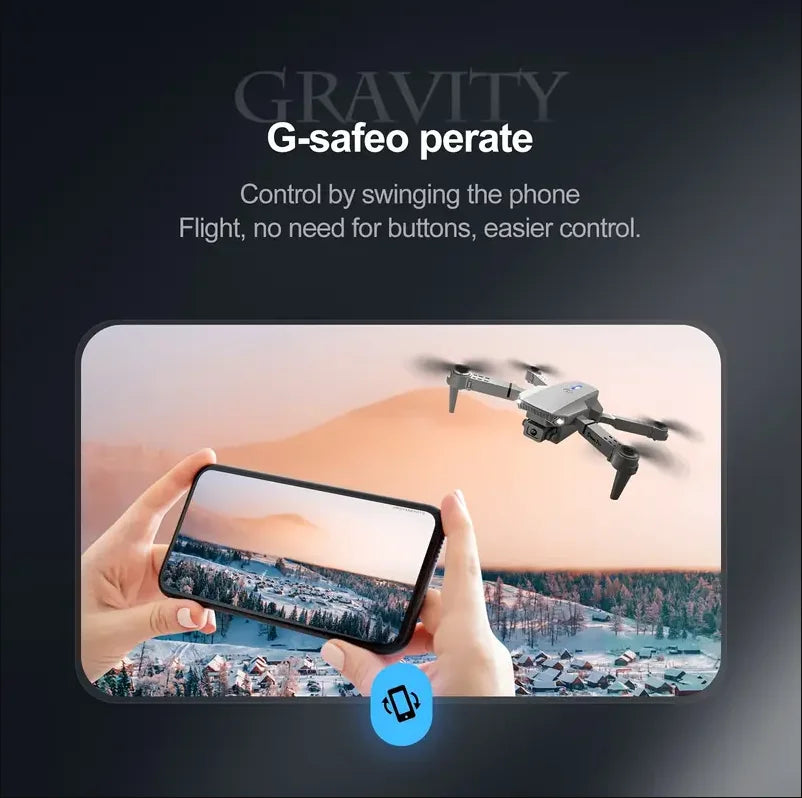 2025 E88 Drone HD Dual Camera With Screen Control One Key Takeoff WiFi App