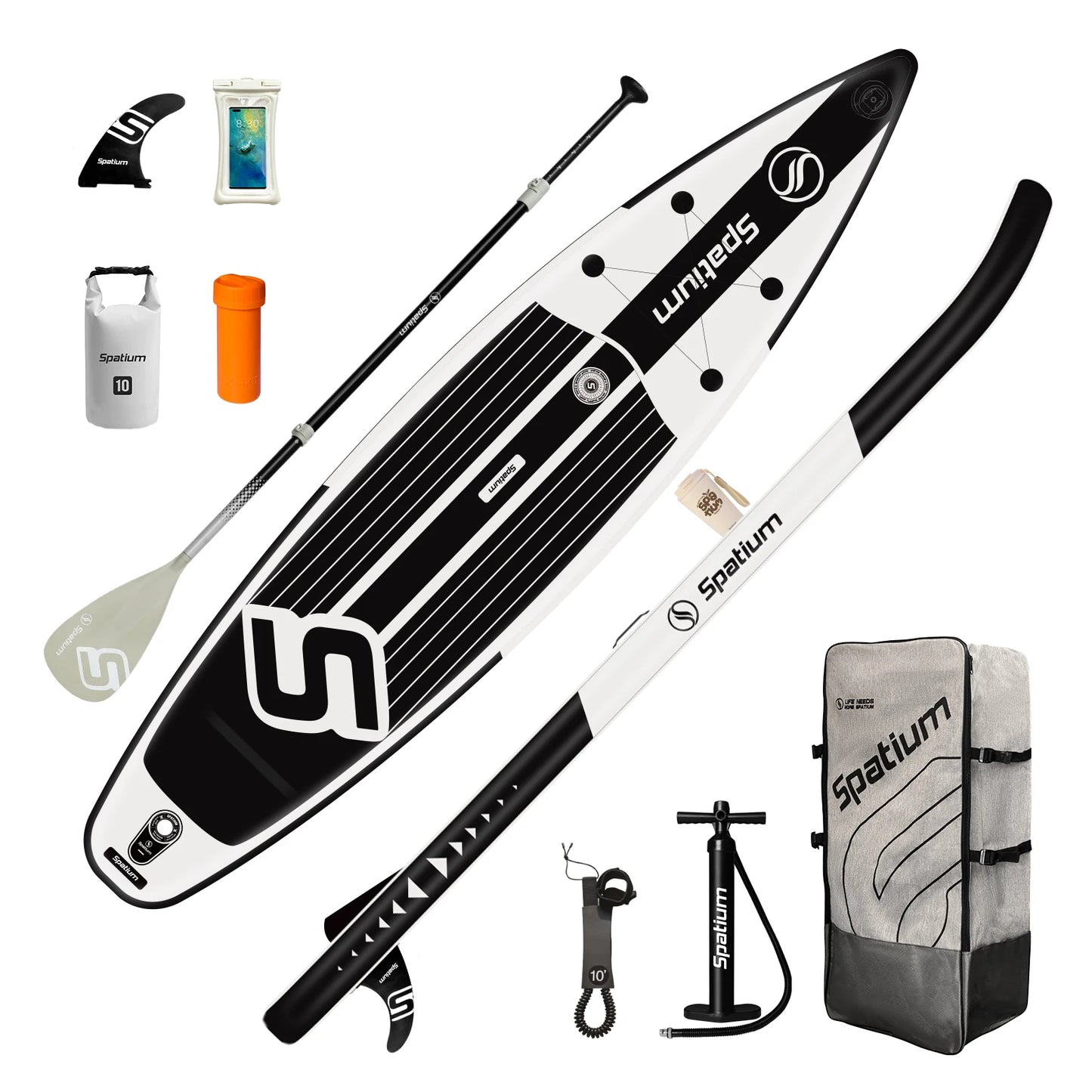 Spatium Touring Inflatable Stand Up Paddle Board With Pump And Backpack