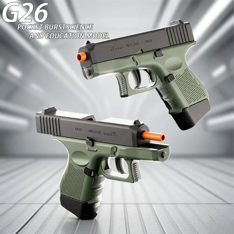 G26 Soft Bullet Toy Gun With Complete Accessories Green For All Ages