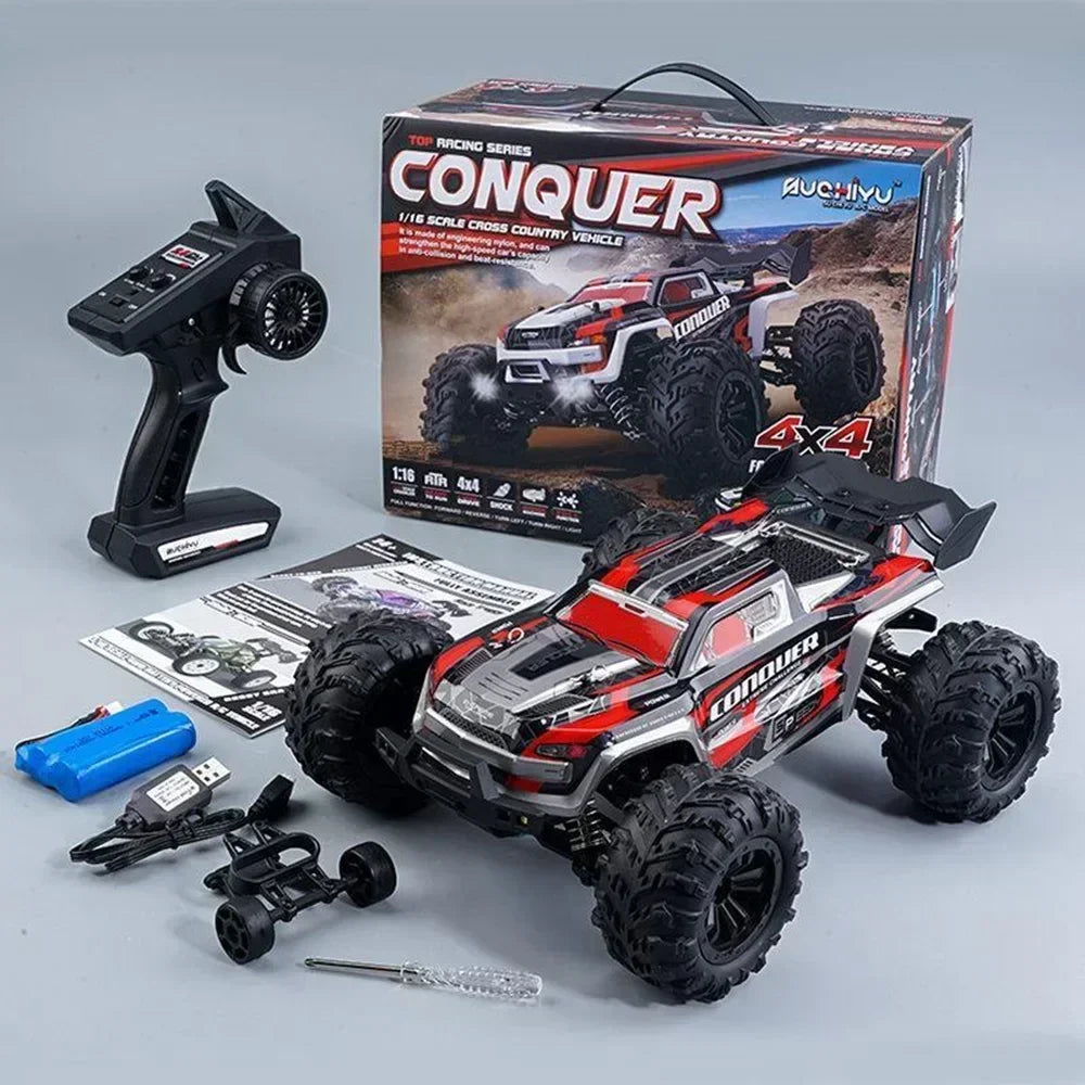 WDSZKMYFCE 1To16 Scale Large RC Car 50kmh High Speed 4WD Off Road Monster Truck