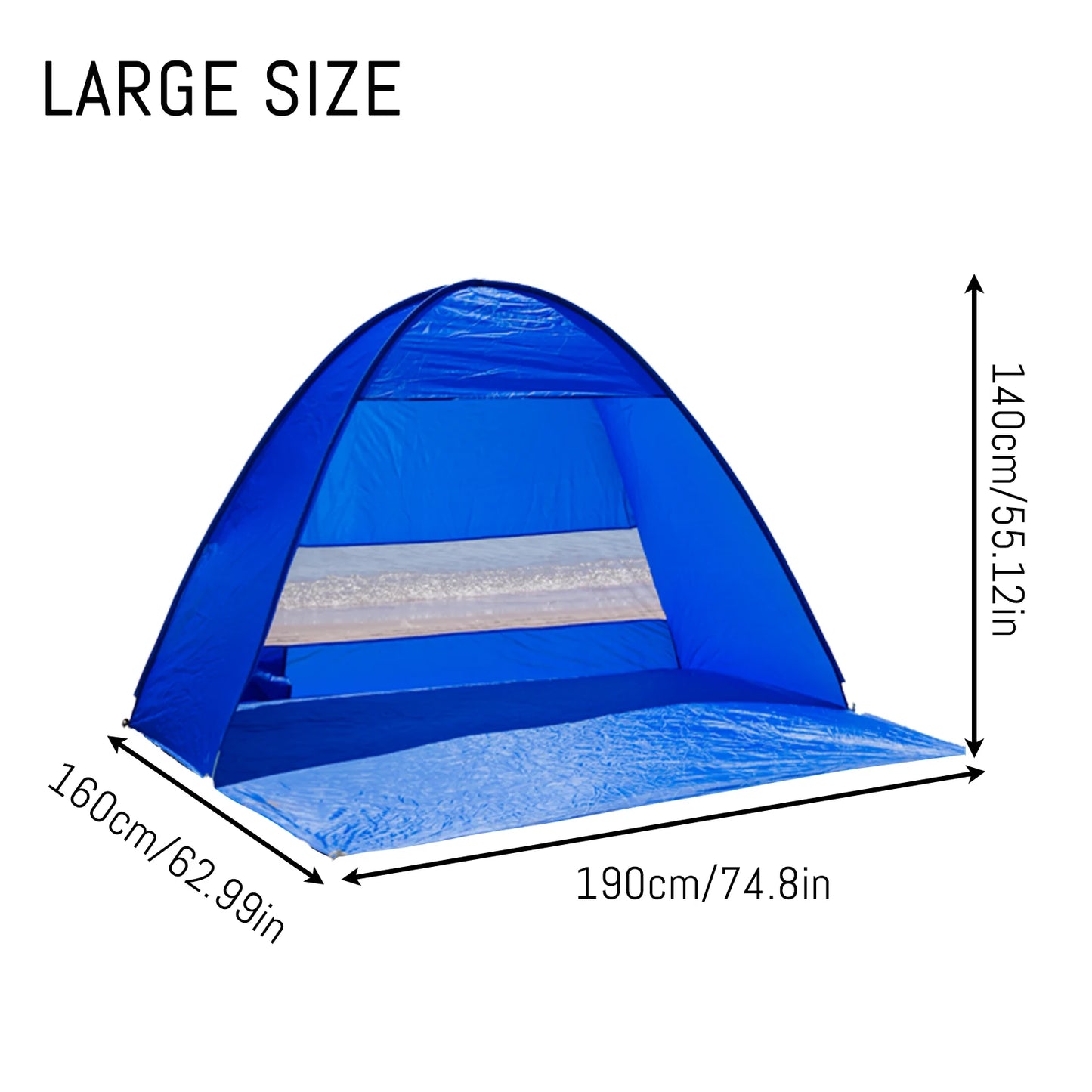 Escape the sun and sand with the Pakicetus Auto Open Beach Tent, your effortless shelter for seaside adventures, perfect for families and solo explorers alike.