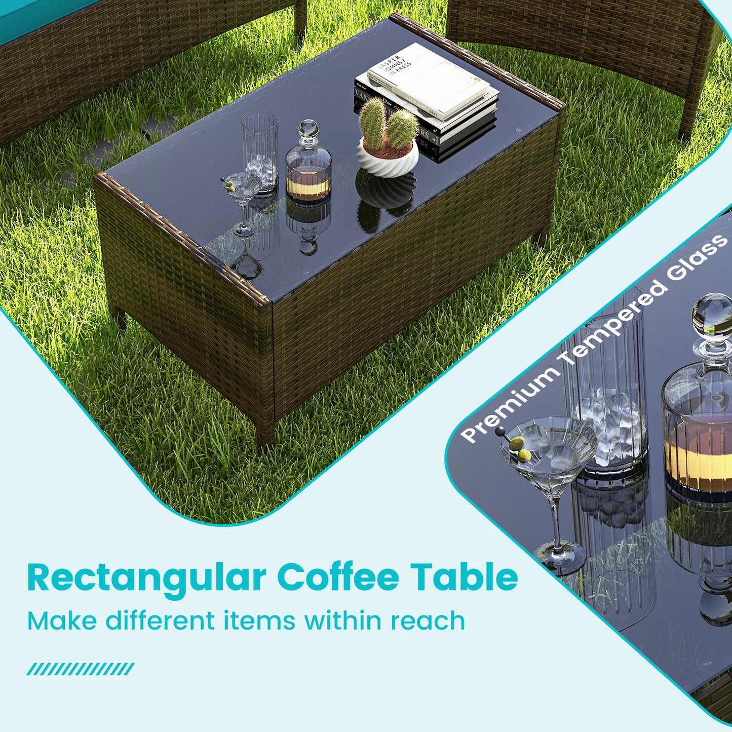 Experience relaxed outdoor evenings with the HOMASIS 8 Piece Patio Set, designed for your durability, comfort, and easy maintenance, so hosting feels effortless year round.