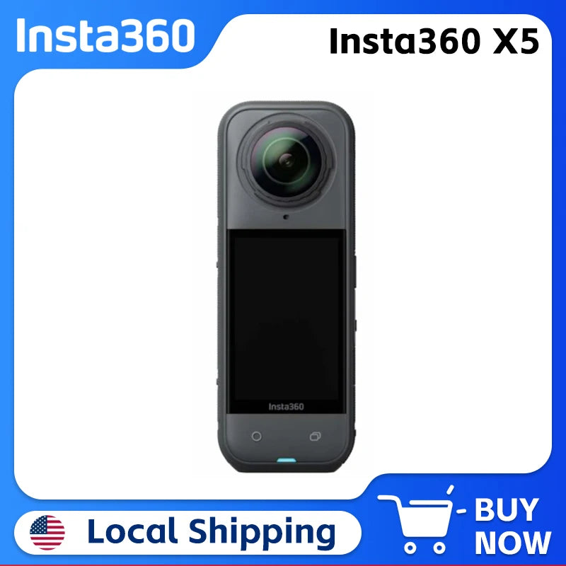 Insta360 X5 8K 360 Video Camera With Dual Sensors And Replaceable Lenses