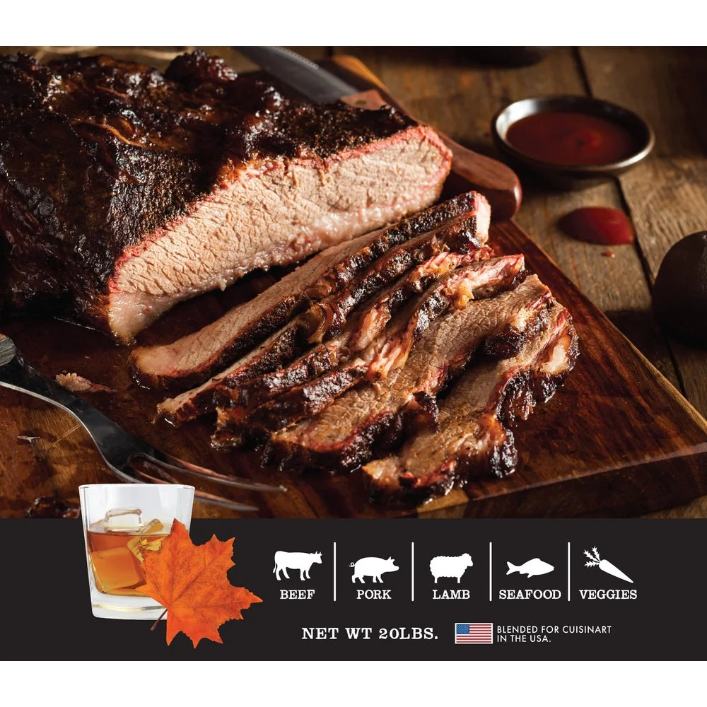 Kick your barbecue up a notch with a maple bourbon aroma that elevates every bite.