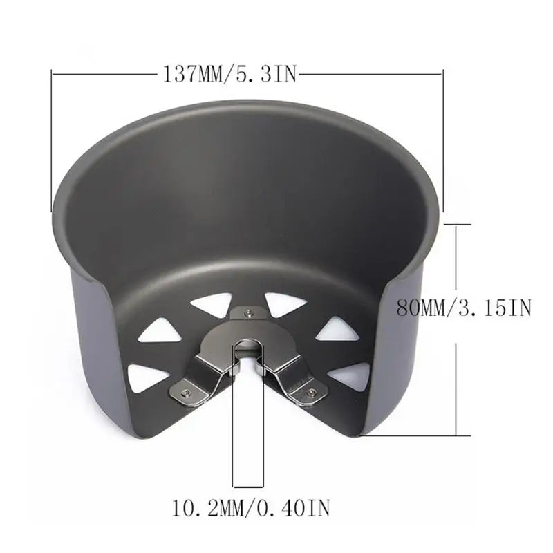 Stay efficient and cook reliably in windy outdoor conditions with the Round Wind Shield designed for tourist gas burners.