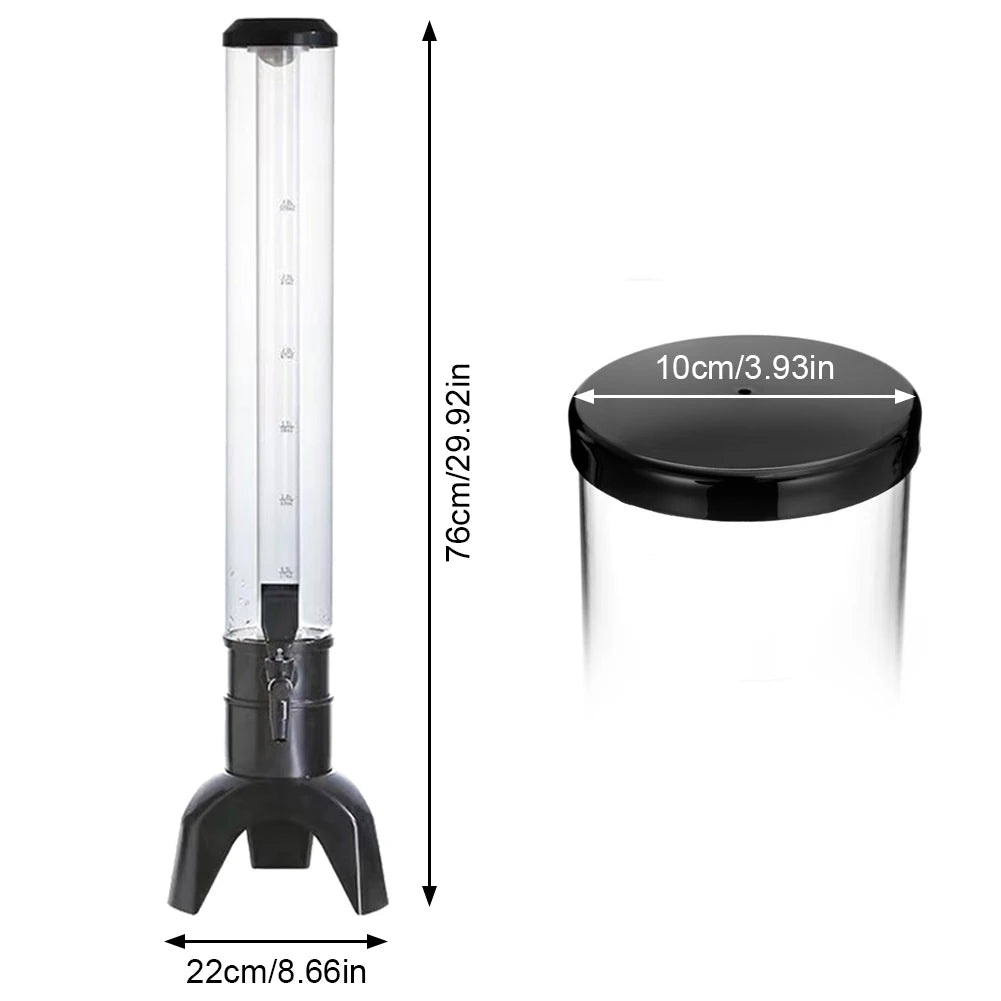 Aneng 3.5L Beer Dispenser Tower With Spigot Ice Tube