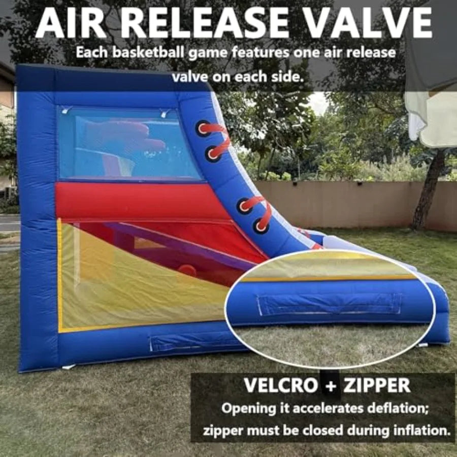 OLOEY Inflatable Ring Toss Game With Blower For Adults Durable PVC