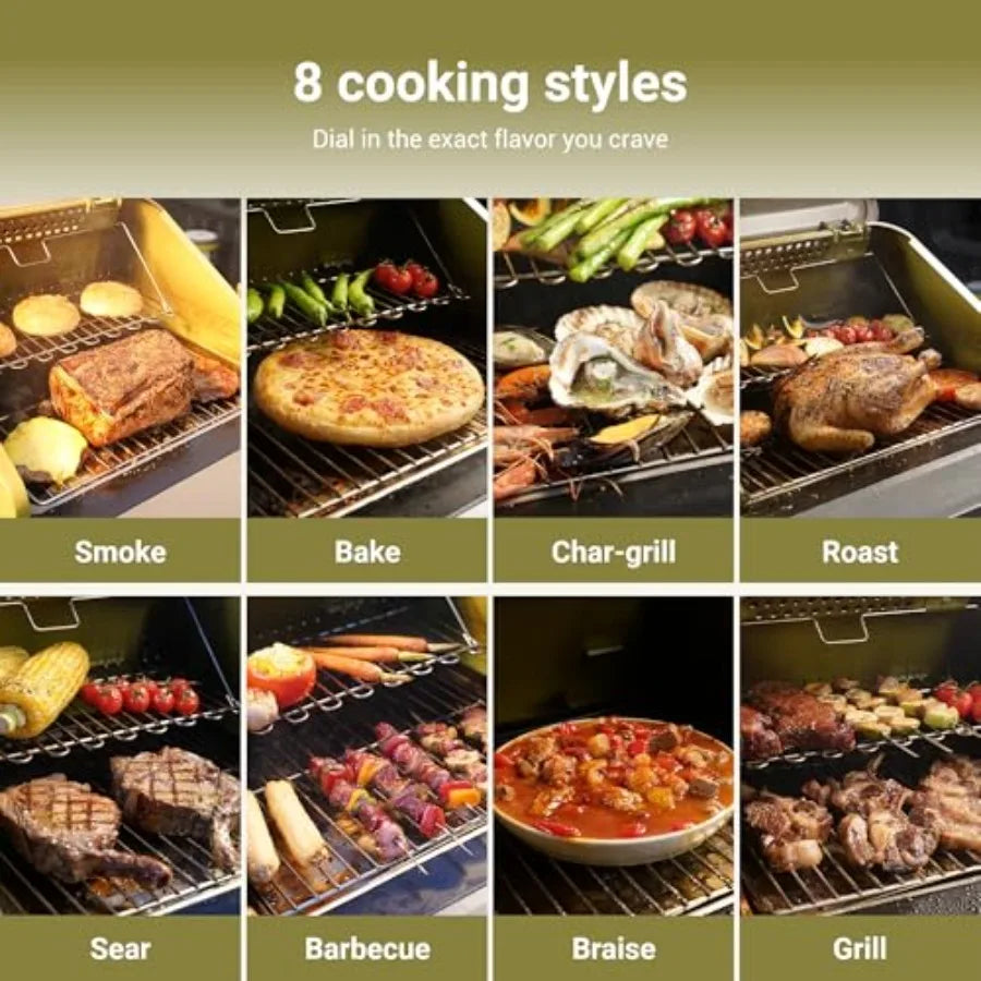 EXIT Fire'n'Go 20V Portable Wood Pellet Grill Smoker Tabletop 287 Sq In