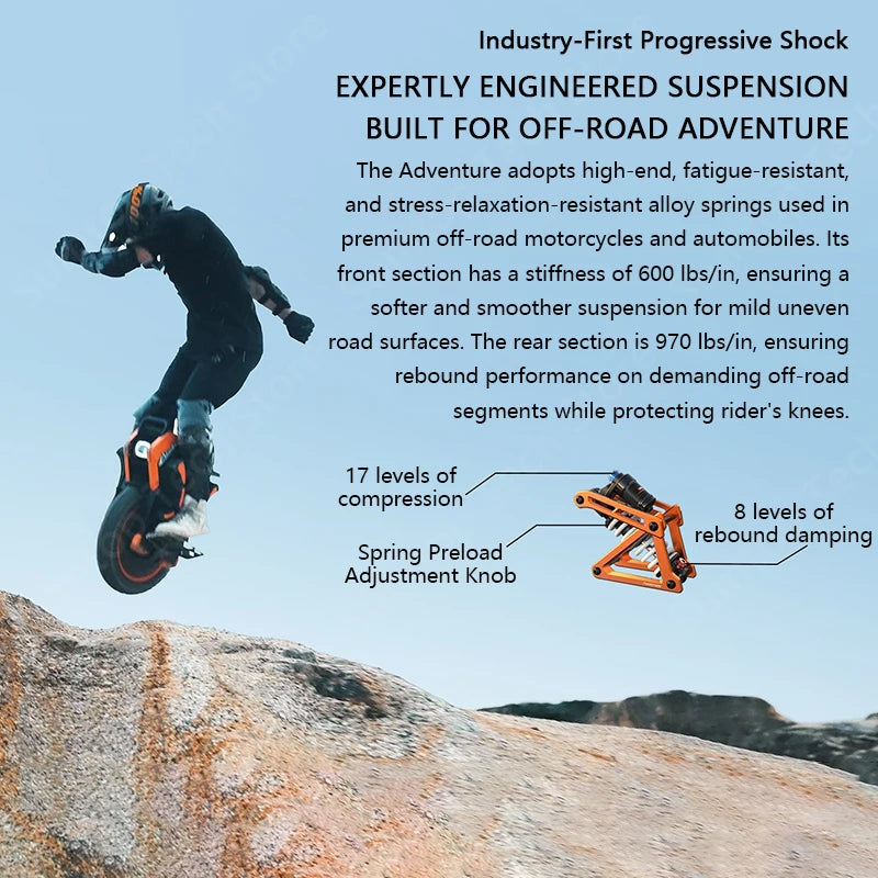 INMOTION Adventure V14 Electric Unicycle 70 Km Per Hour High Torque EUC