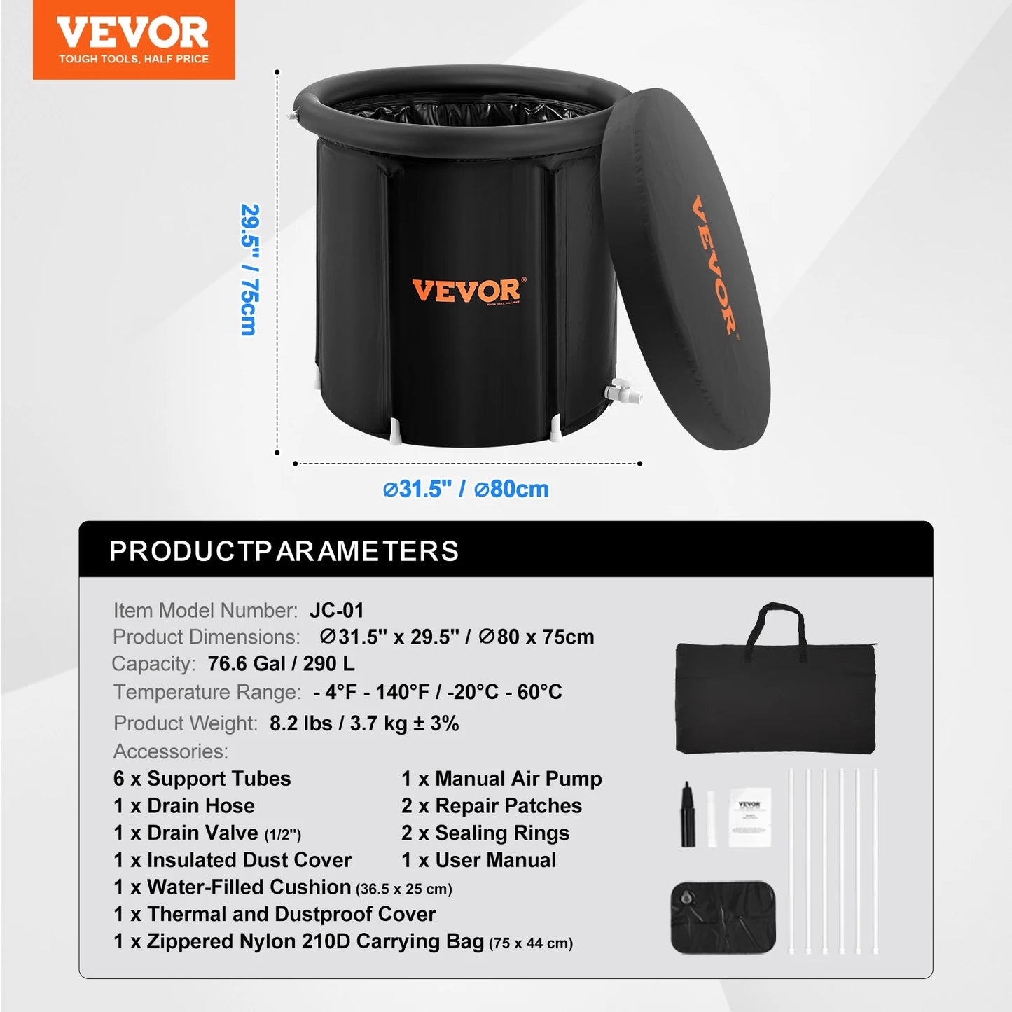 Get cold therapy on demand with this portable ice bath tub from SucceBuy, designed to help you recover faster after intense workouts.