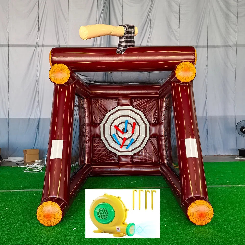 Ejia 13 Ft Inflatable Axe Throwing Target Game With Blower And Foam Axes