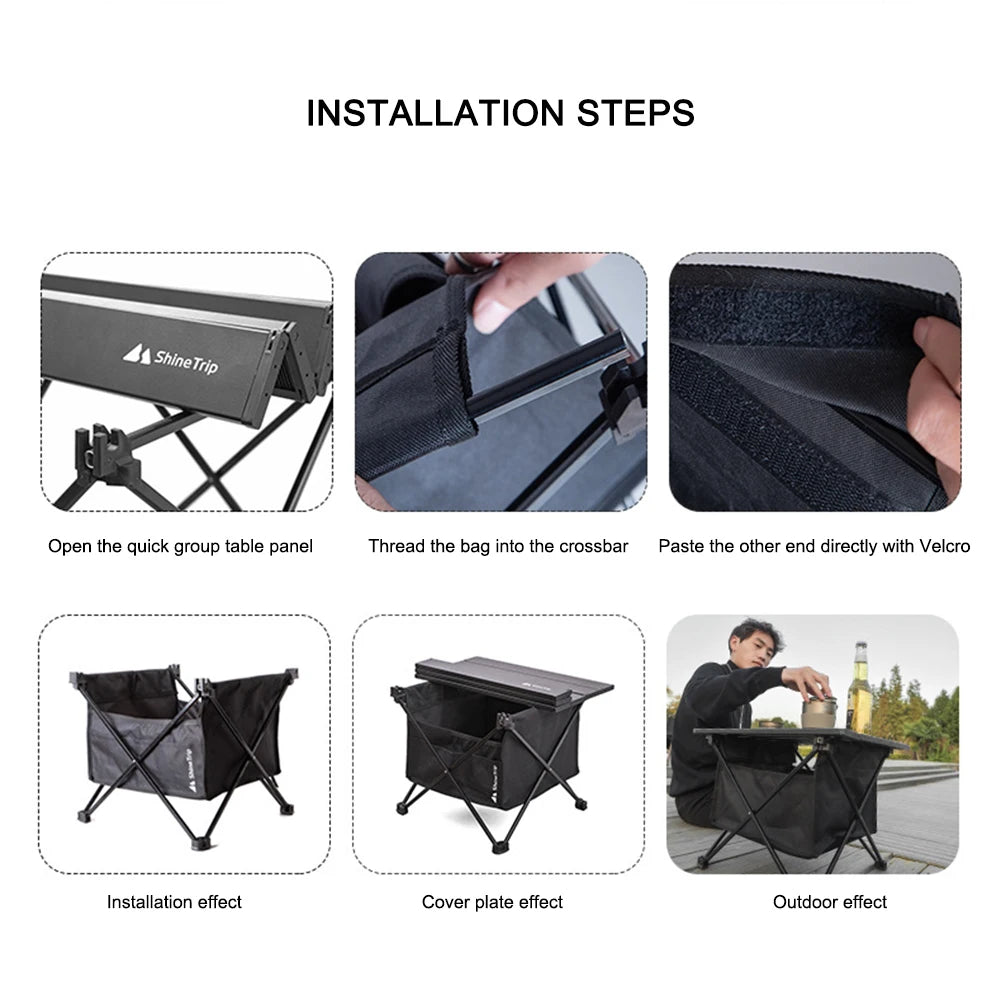 Streamline your outdoor gear with a rugged foldable storage bag built for camping, beach trips, and all‑in‑one table setups, keeping essentials organized and protected.