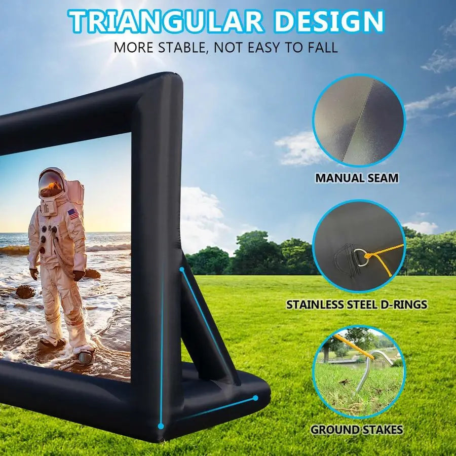 XMSJ Outdoor Inflatable 20ft Movie Screen For Front And Rear Projection