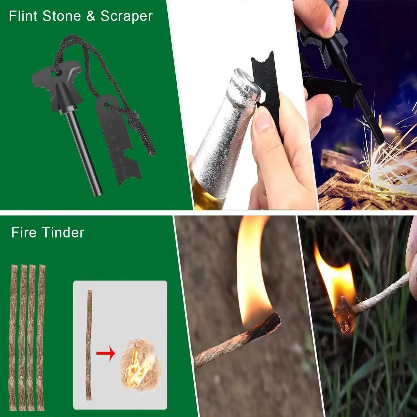 Gemagic brings you a 35‑in‑1 survival kit that keeps you prepared for every outdoor adventure, whether you're camping, hiking, hunting, or exploring remote terrain.