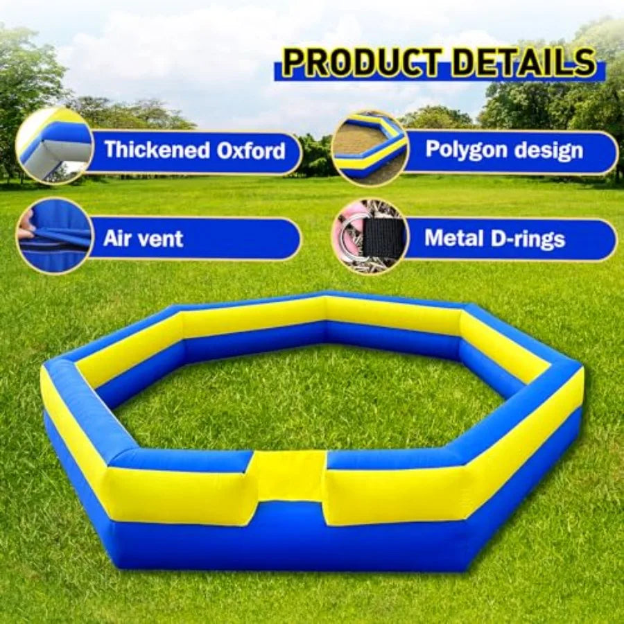 OLOEY 15Ft Inflatable Gaga Ball Pit With Balls For Indoor Outdoor Use Portable