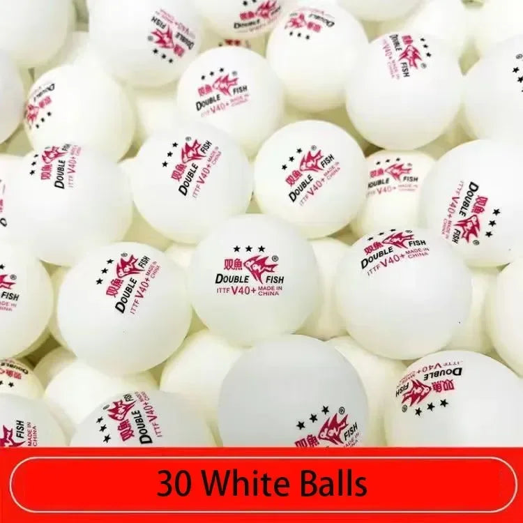 Original DOUBLE FISH V40+ 3 Star 30Pcs Ping Pong Ball Seamed ABS New Material Table Tennis Balls ITTF Standard Ping Pong Balls