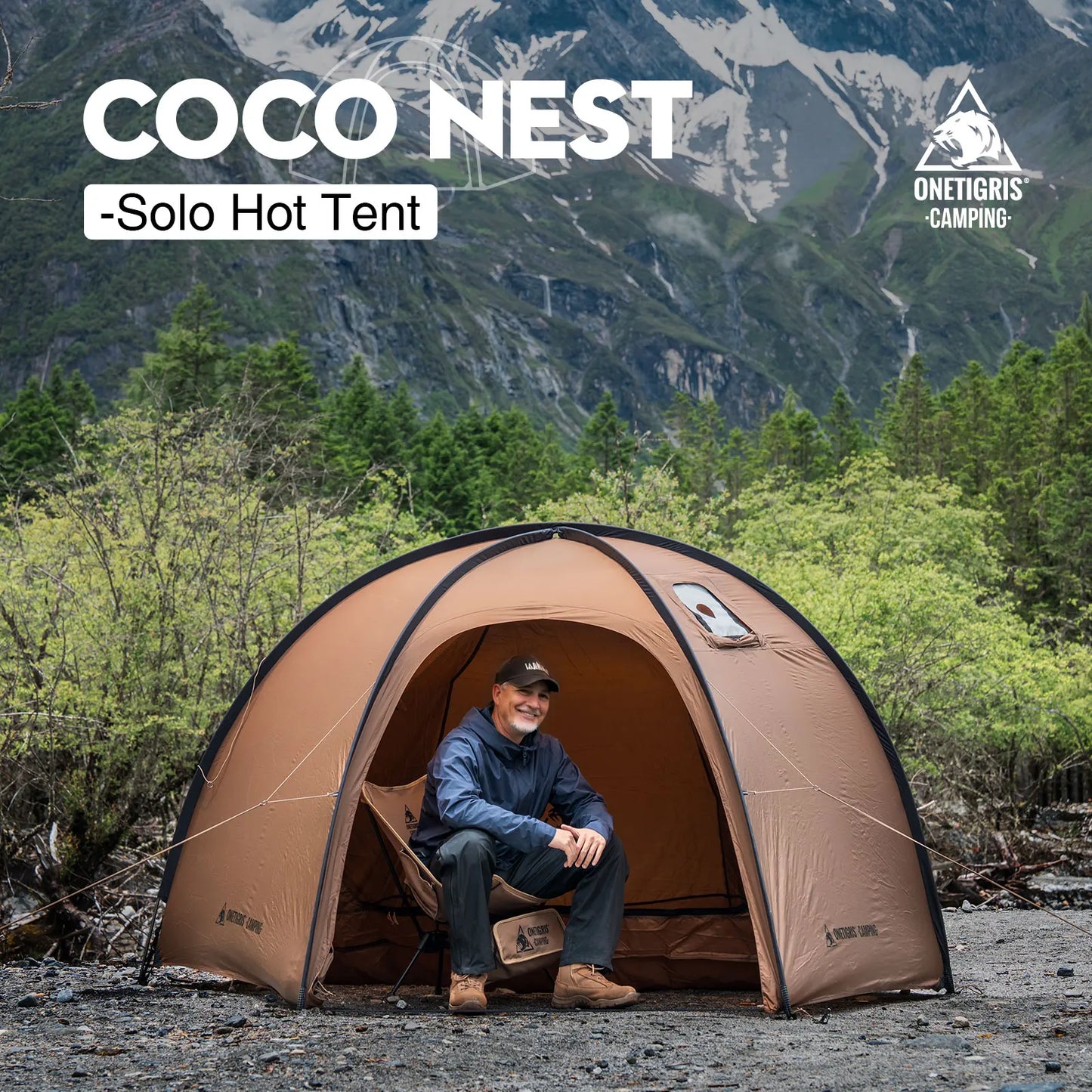 OneTigris Coco Nest Solo Dome Tent With Stove Jack 3000mm Waterproof
