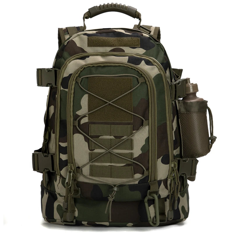 Gear up for rugged adventures with the LQARMY 65L Outdoor Tactical Backpack, built to endure harsh conditions, ride comfortably on your back, and keep your gear organized as you push farther into remote trails.