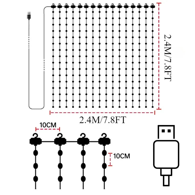 Turn any space into a dazzling, programmable atmosphere with the MIMIRGB Smart RGBIC Curtain Lights.
