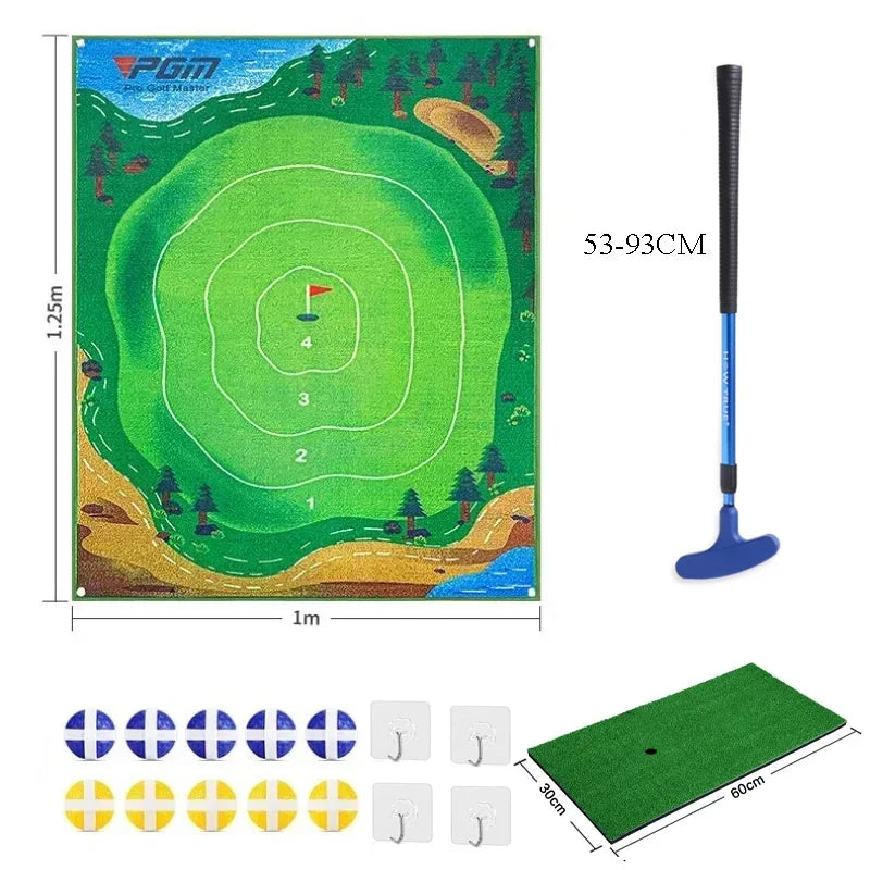 Turn any room into a focused golf practice zone with the PGM DJD040 indoor mini golf mat.