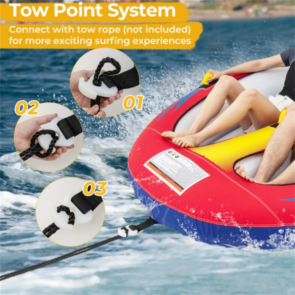 Recab brings you a Double Inflatable Tow Kayak that turns every water outing into a thrilling, family friendly adventure across oceans, lakes, rivers, and pools for hours of shared fun.