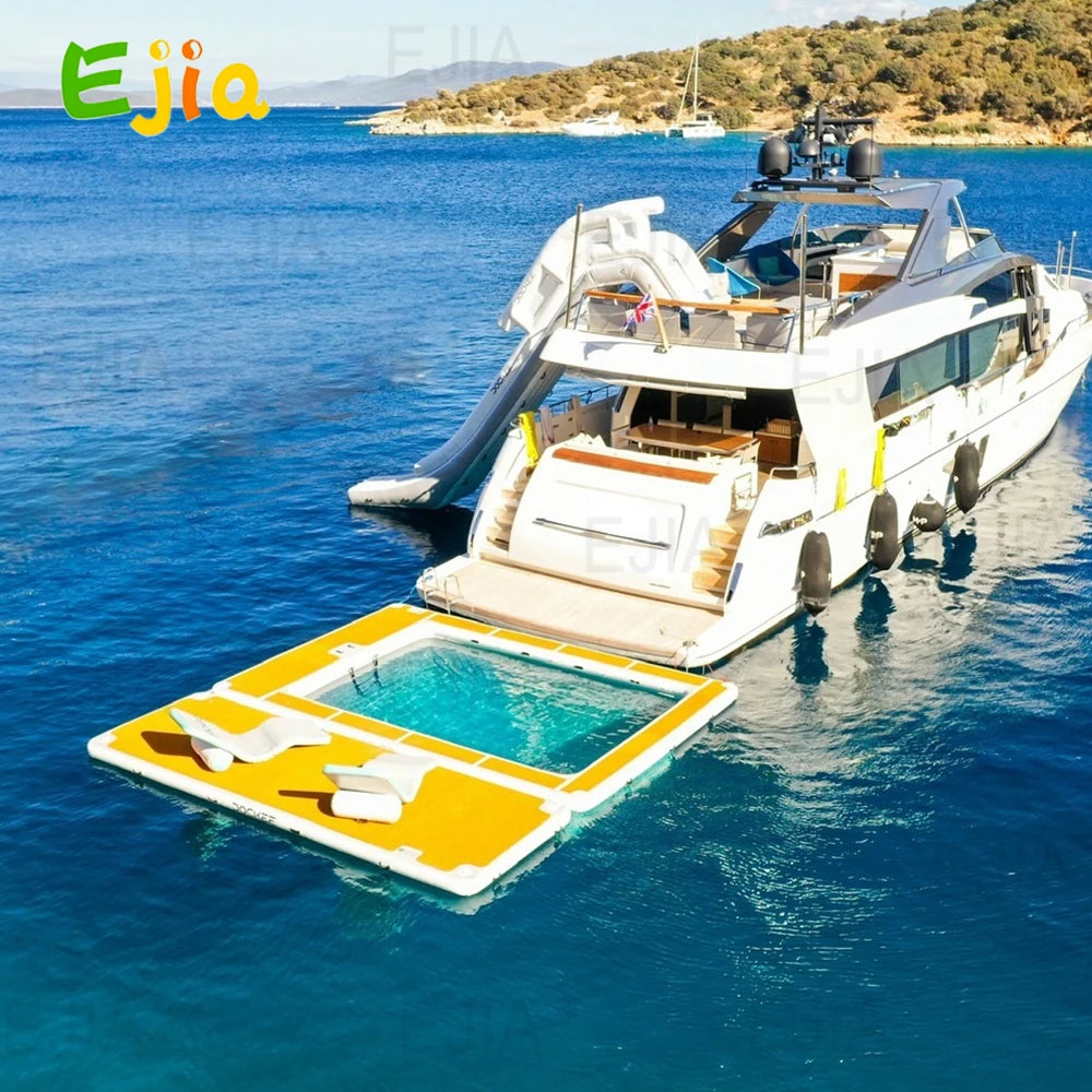 Elevate your water days with the Ejia portable inflatable pool dock, a versatile, easy to use platform that enhances poolside lounging, boating, and lake adventures for everyone.