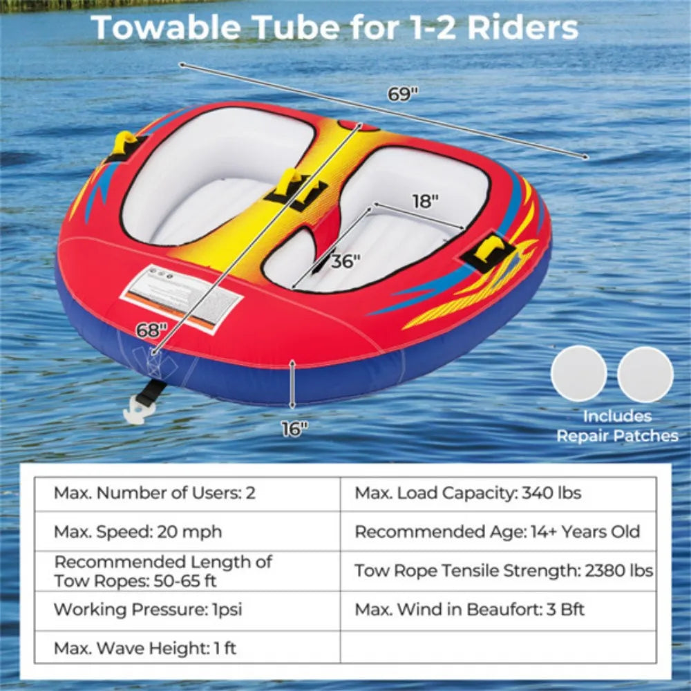 Recab brings you a Double Inflatable Tow Kayak that turns every water outing into a thrilling, family friendly adventure across oceans, lakes, rivers, and pools for hours of shared fun.