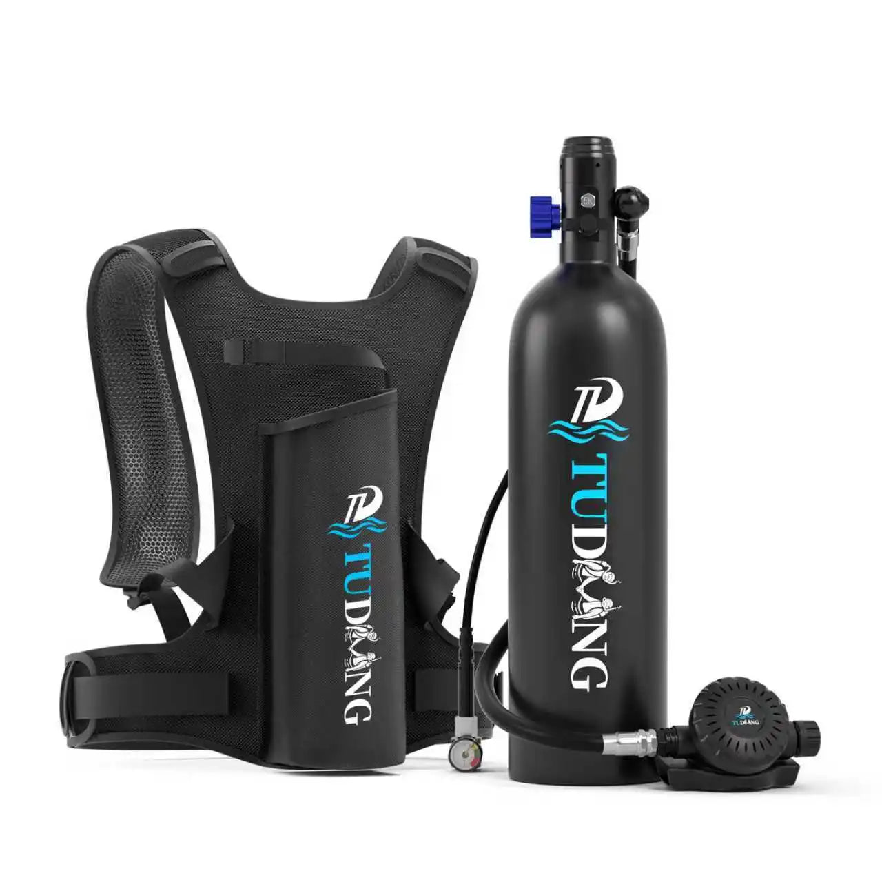 Tudiving 2L Portable Scuba Tank Support for Underwater Work 30 to 45 Minutes