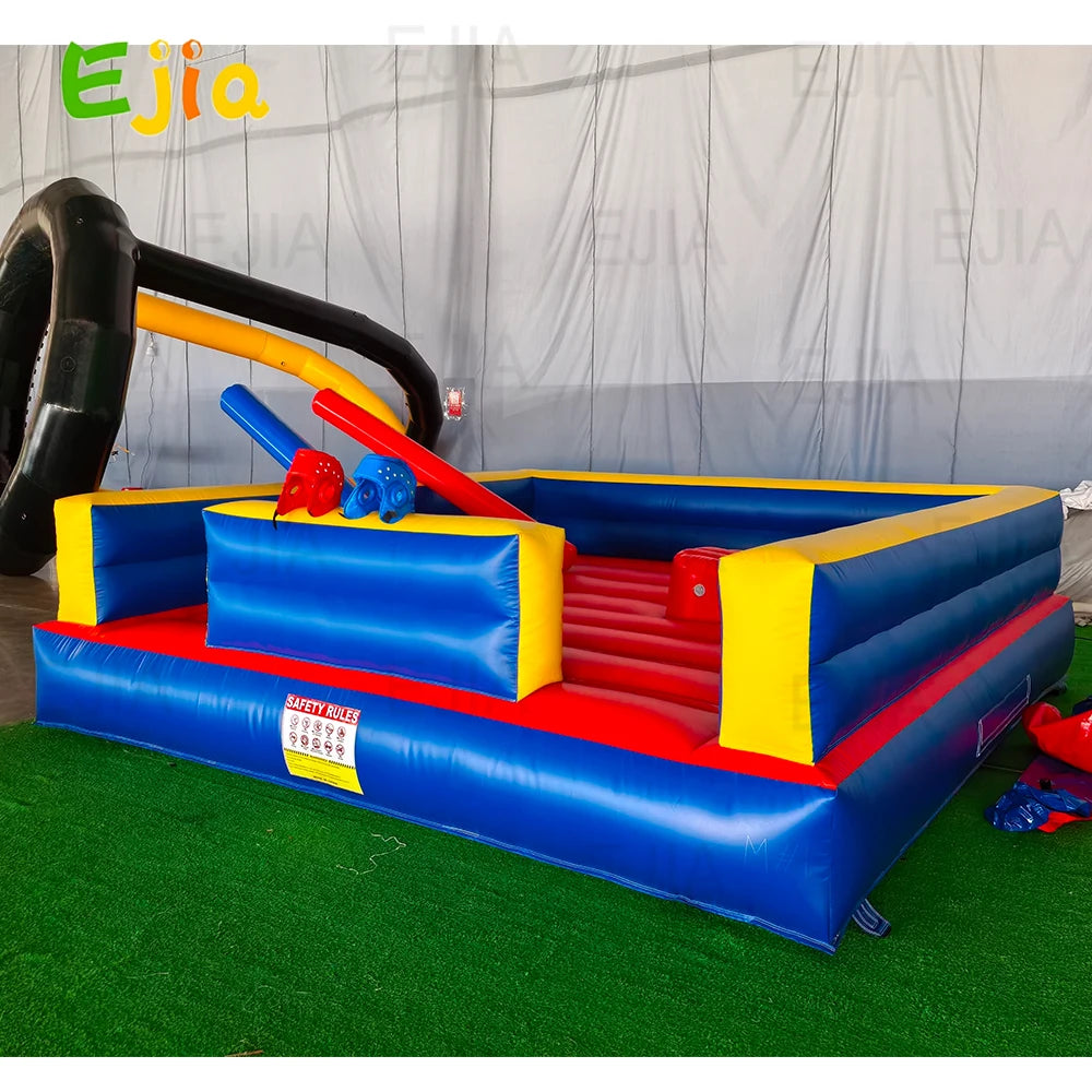 Ejia Inflatable Gladiator Arena 2 Person 13x13 Ft Outdoor Jousting Game