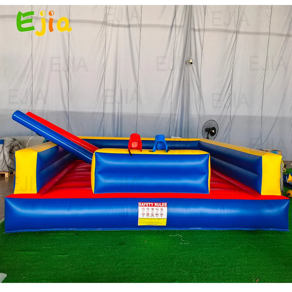 Ejia Inflatable Gladiator Arena 2 Person 13x13 Ft Outdoor Jousting Game