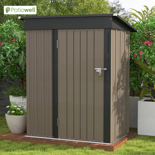 Victone Patiowell 5x3 Ft Outdoor Storage Shed With Lockable Door