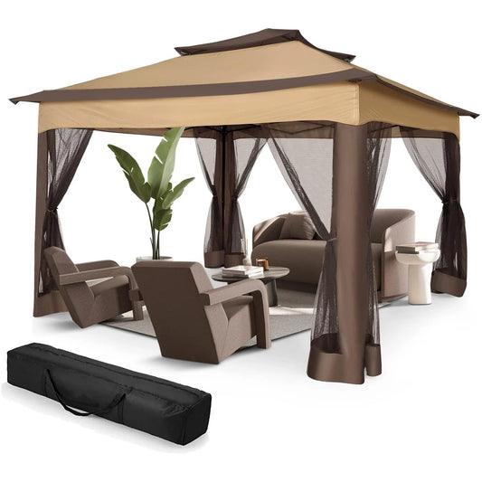 Tooluck brings you a sturdy 12x12 pop up gazebo that lets you enjoy shade, privacy, and comfort anywhere, from backyard barbecues to campsite gatherings.