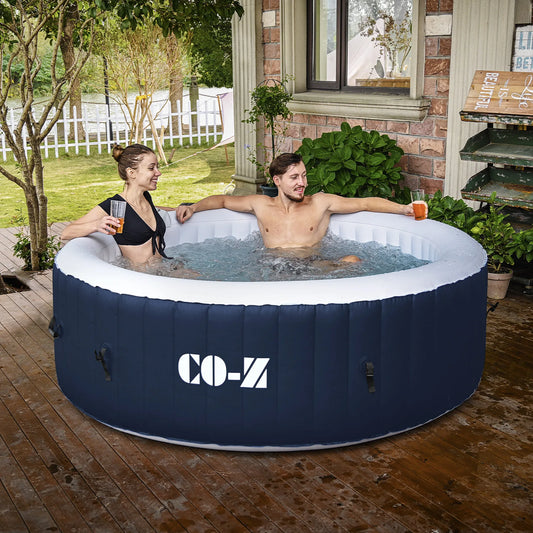 COZ Outdoor Inflatable Hot Tub Spa With Heater 130 Massaging Jets 6 Person