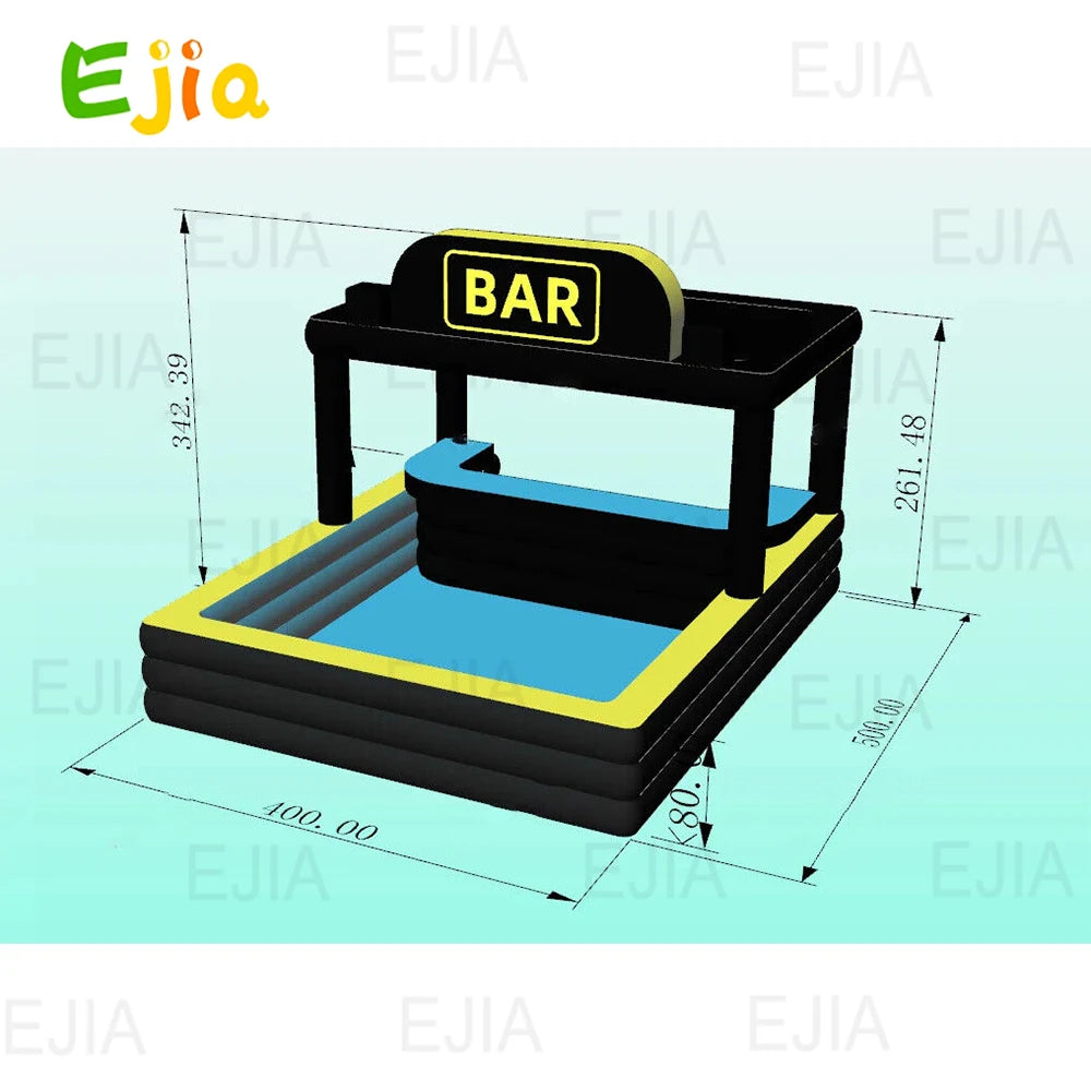 Ejia 16x13ft Outdoor Inflatable Pool Bar Tent For Adults And Kids