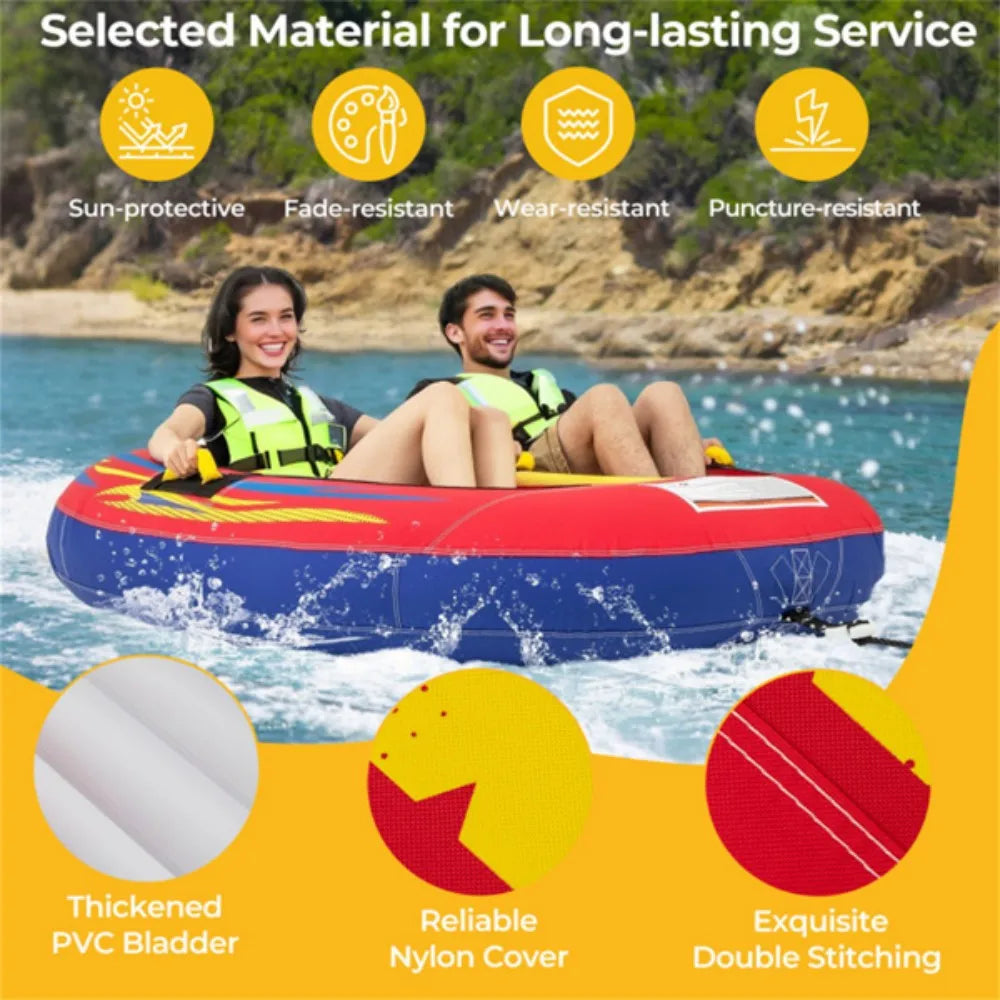Recab brings you a Double Inflatable Tow Kayak that turns every water outing into a thrilling, family friendly adventure across oceans, lakes, rivers, and pools for hours of shared fun.