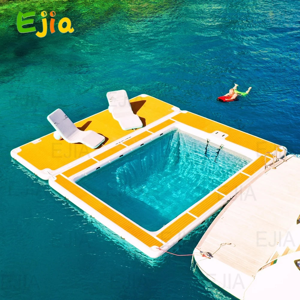 Elevate your water days with the Ejia portable inflatable pool dock, a versatile, easy to use platform that enhances poolside lounging, boating, and lake adventures for everyone.