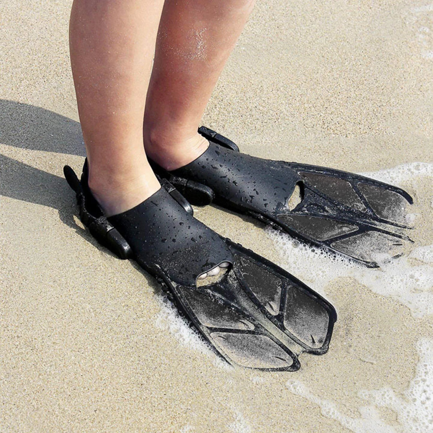 Flippers Short Adjustable Swim Fins For Scuba Diving And Snorkeling