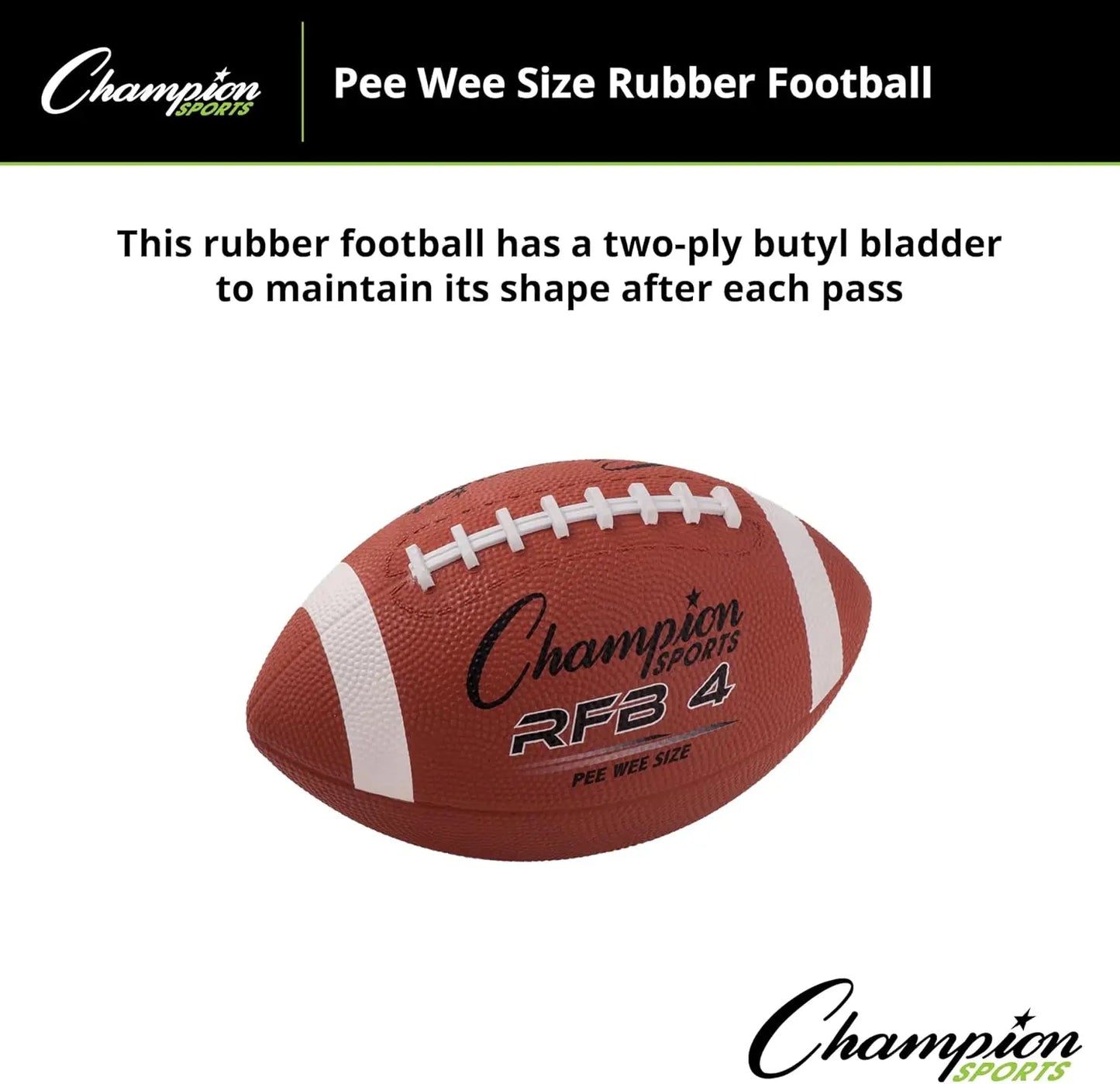 Rubber Football With All Weather Grip For Training And Backyard Play