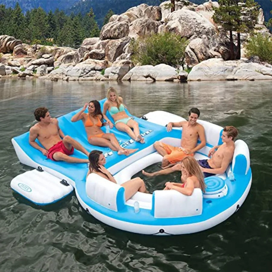 Bring your pool days to life with this oversized inflatable island that turns any lake or pool into your private retreat.