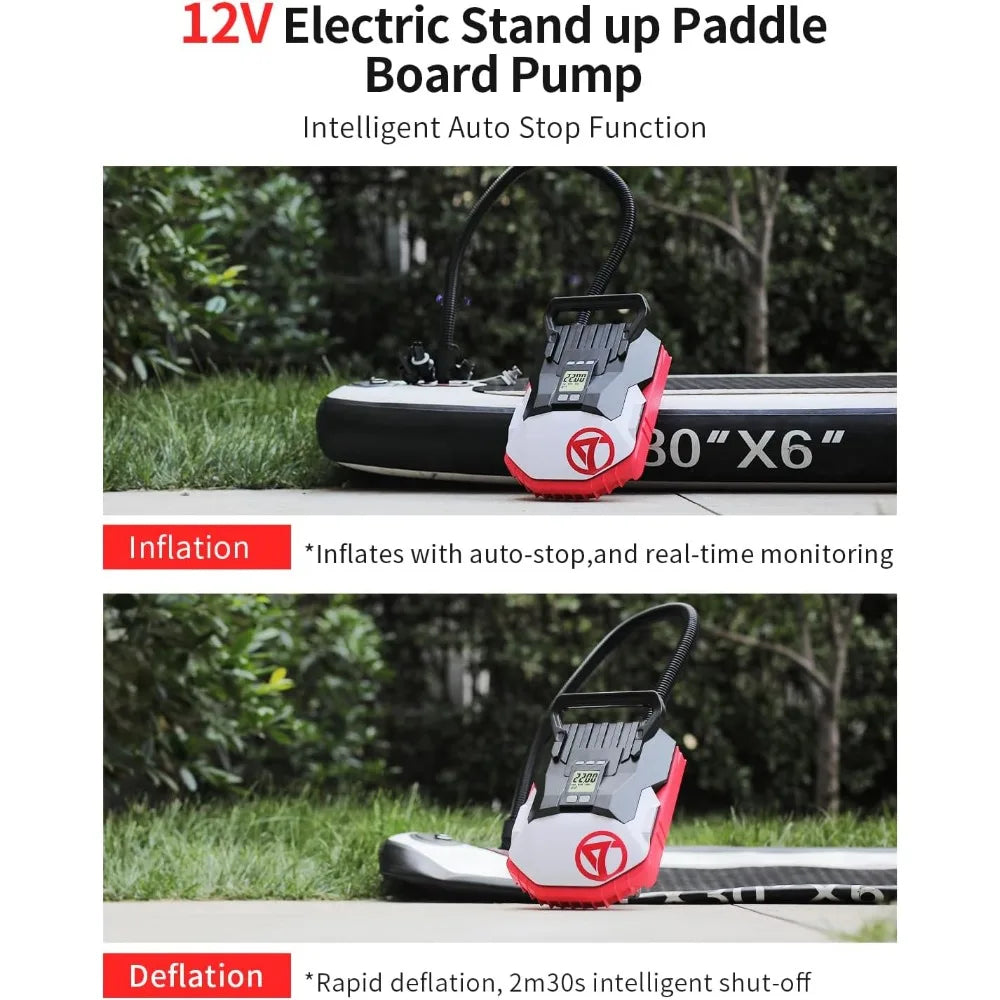 Power up inflatables fast and hassle-free with the Gicle 60 PSI air pump, built for car use and ready to tackle paddle boards, tires, air mattresses, and more.