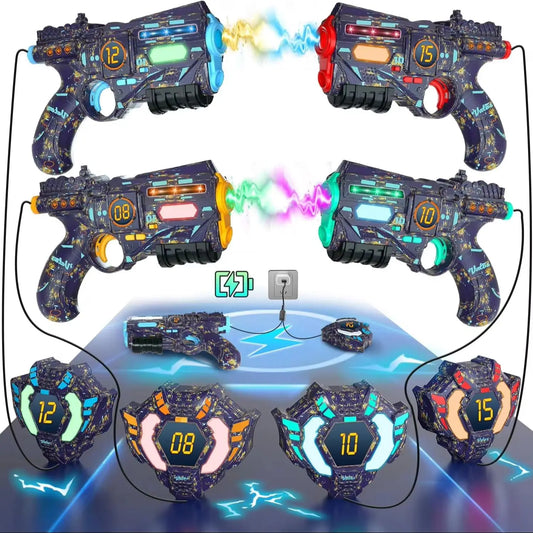 VATOS Rechargeable Laser Tag Gun Set With 4 Vests For Adults