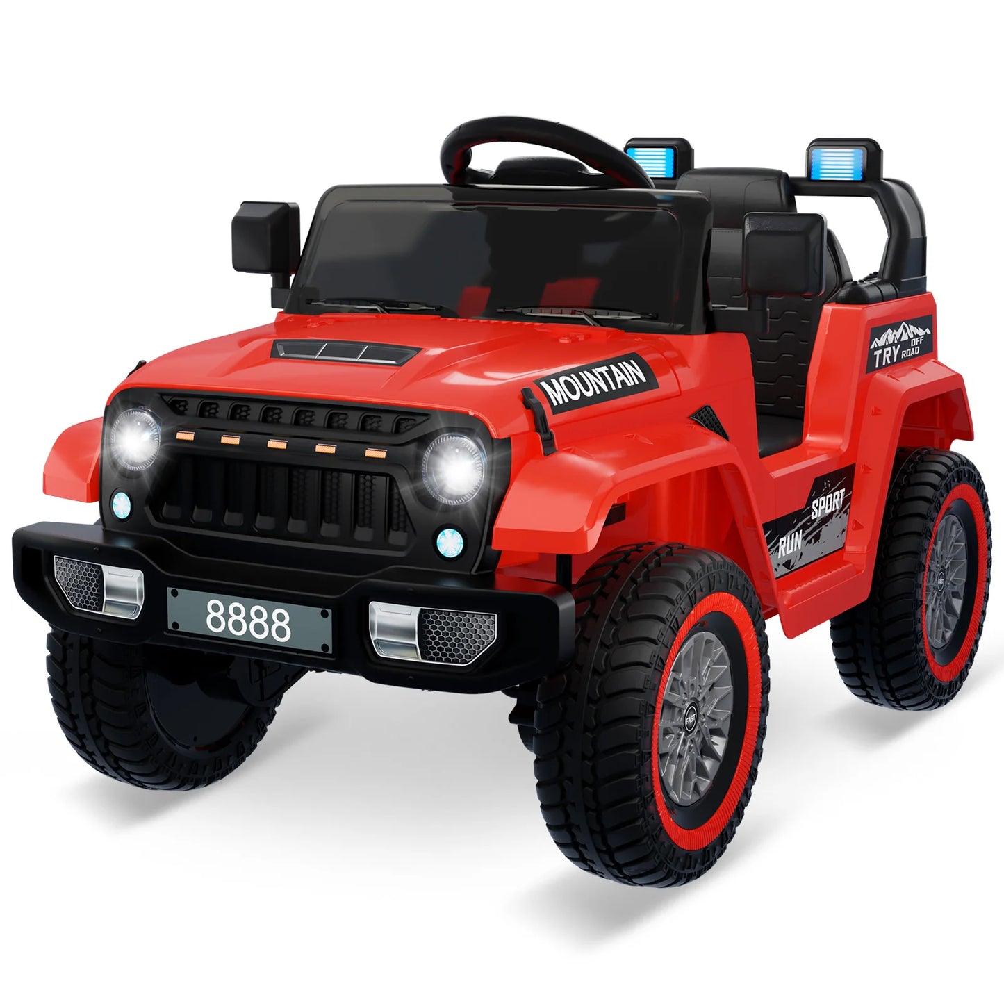 HiMISSE 12V Electric Ride On Truck for Kids Remote Control LED Lights