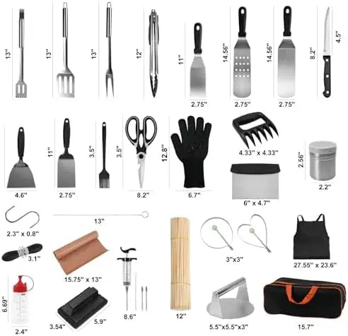 From YTYIN, this 150-piece griddle accessories kit equips your Blackstone or Camp Chef setup with professional-grade tools, ensuring confident control and consistent results at every cookout.