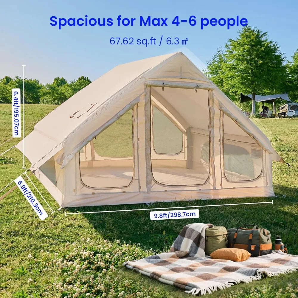 Set up camp faster than ever with this inflatable tent that pops into place in minutes.